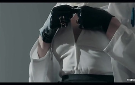 Lesbians In Pantyhose And Heels Fucking On The Table