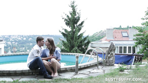 Pool Date Of Gorgeous Busty Buffy