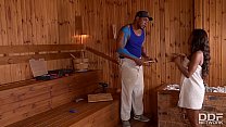 Sauna Guest Jasmine Webb Opts For Fucking A Big Black Cock