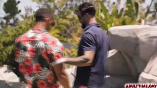 Wild Outdoor Threesome With The Lifeguard