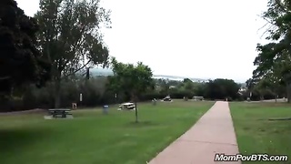 Milf Flashes And Penetrates In Public