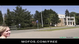 Public Pickups   Blondy Czech Student Talked Into Public Sex