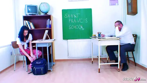 Virgin Sluts Get Railed In Classroom By Old Perverts