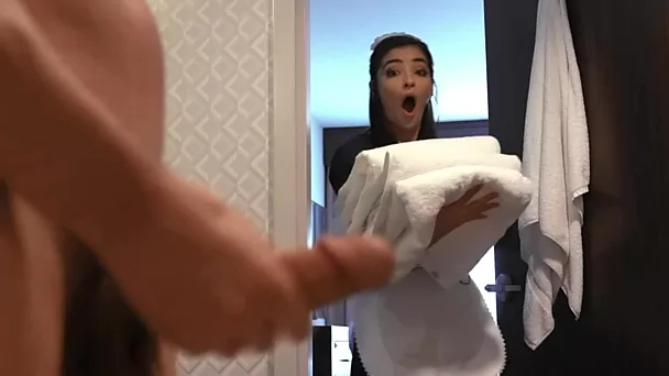 Casual Threesome Sex With Two Maids In Hotel Emily Willis And Her GF