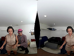 Brunette MILF Vesoli Shows Off Her Professional Riding Skills