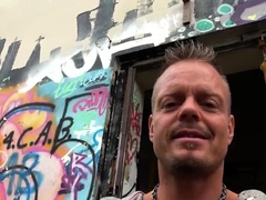 Public POV German MILF Jumps Outdoor