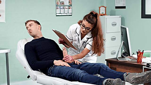 Nurse Leaves Curious Patient Undress Her And Eventually Fuck Her Tiny Holes