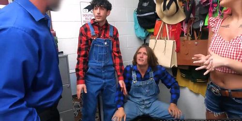 Jordan Maxx Lets The Officers Fuck Her Wet Pussy To Save Her Stepsons