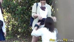 Asian 18 Year Olds Pee Outside