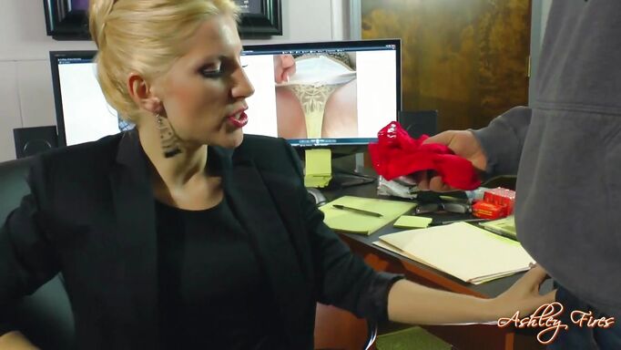 Sexy Blonde Boss Is Fantasied About Her Worker