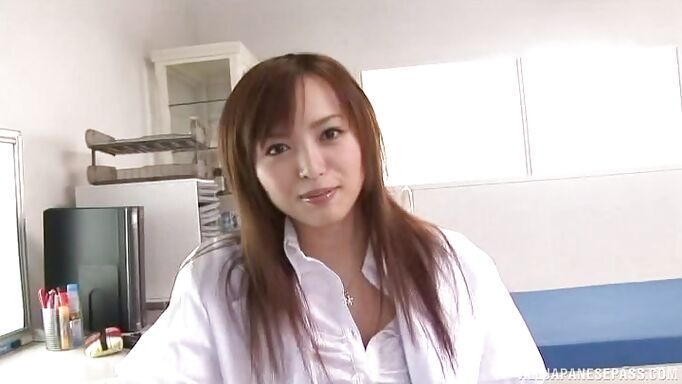 Jerking Off In Front Of The Hot Japanese Nurse