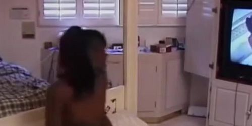 Ebony Babe Sprayed With Cum After BJ And Hard Dick Pounding