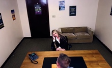 Head Teacher Slides Deep Into Slutty Housewifes Throat