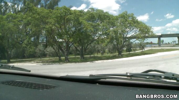 Blonde Getting In The Bang Bus