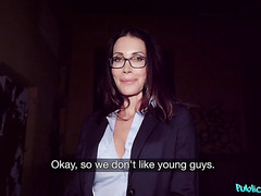 Classy MILF In Glasses Gets Picked Up For A Quickie In Public