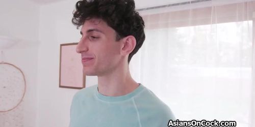 Anal And Sloppy Oral By Asian Room Mate