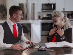 Nerdy Teen Seduce Her Hot Classmate