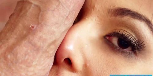 Tiny Brunette Brittany Bliss Begs For Taluns Rough Domination