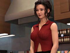 Stepsis Stuck Under The Bed   Fucked Her Titty Pussy   3D Animated Porn Compilation