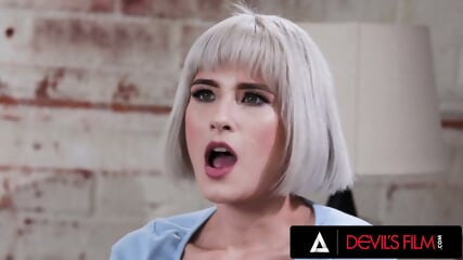 DEVILS FILM   Lesbian Girls Crave Have A Threesome With Their Neighbor For His Big Dick