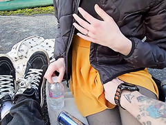 Passionate Public Sex With A Cute Girl Who Doesn’t Mind Getting A Creampie At All.