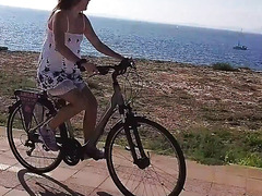 Daring Brunette Hottie Spends A Day Without Panties Flashing With Her Ass And Hairy Pussy In Public