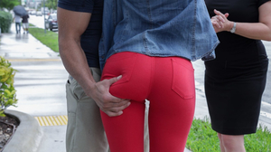 Groping The Stepsister Outdoors And Fucking Her Indoors