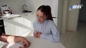 Shy, Shy Teacher Offered To Fuck For Credit   Valeria Sladkih