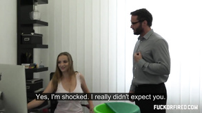 Breasty Office Cleaner Got Busted