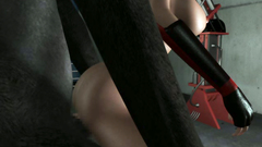 Giant 3D Beast Fucks In The Asshole Young Skinny Slut With Big Tits