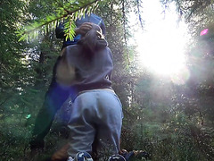 Blowjob And Doggy In The Public Park Ends With Cum On Her Ass