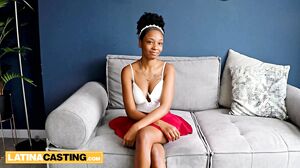 Afro Latina Teen Beauty Rimmed And Ridden Hard At Casting!