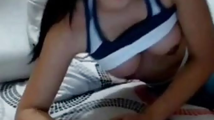 Busty Teen Shoves Her Fingers Deep In Her Pussy
