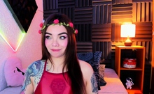 Cute Babe Plays Her Small Tits And Dildo