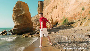 Voluptuous Brunette Jane White Is Getting Her Shaved Pussy Fucked Well By Cristafeer Robien On The Beach