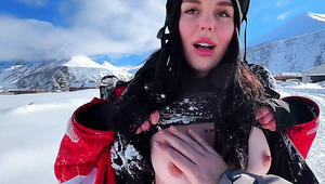 Ski Resort Fuck With Depraved Russian Cum Slut   POV
