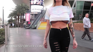 Hot Babe Underboob In Public   Big Tits Public Flashing