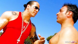 Beach FFMM Foursome Group Sex With Two Sexy Latina Coll