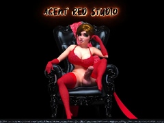 Foxy 3d Superwoman Bounces Up And Down On A Cock