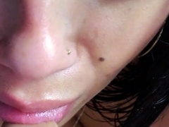 Amateur Brunette Double Toying On Webcam