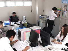 Big Tits Japanese Secretary Pleases Her Boss With A Blowjob!