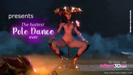 Lewd 3d Babes Showing Their Pole Dance Skill In A Naughty Animation