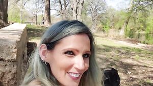 Hope In Public Aka Hope Penetration   Naughty Mom Masturbates At Public River