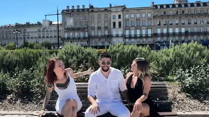 Exhibitionism Galore In Bordeaux With Ambre And Cataleya!