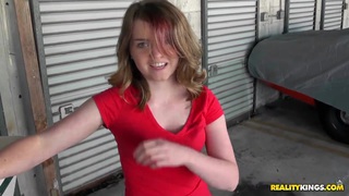 Teen Cutie Sucking A Cock For Money In The Garage